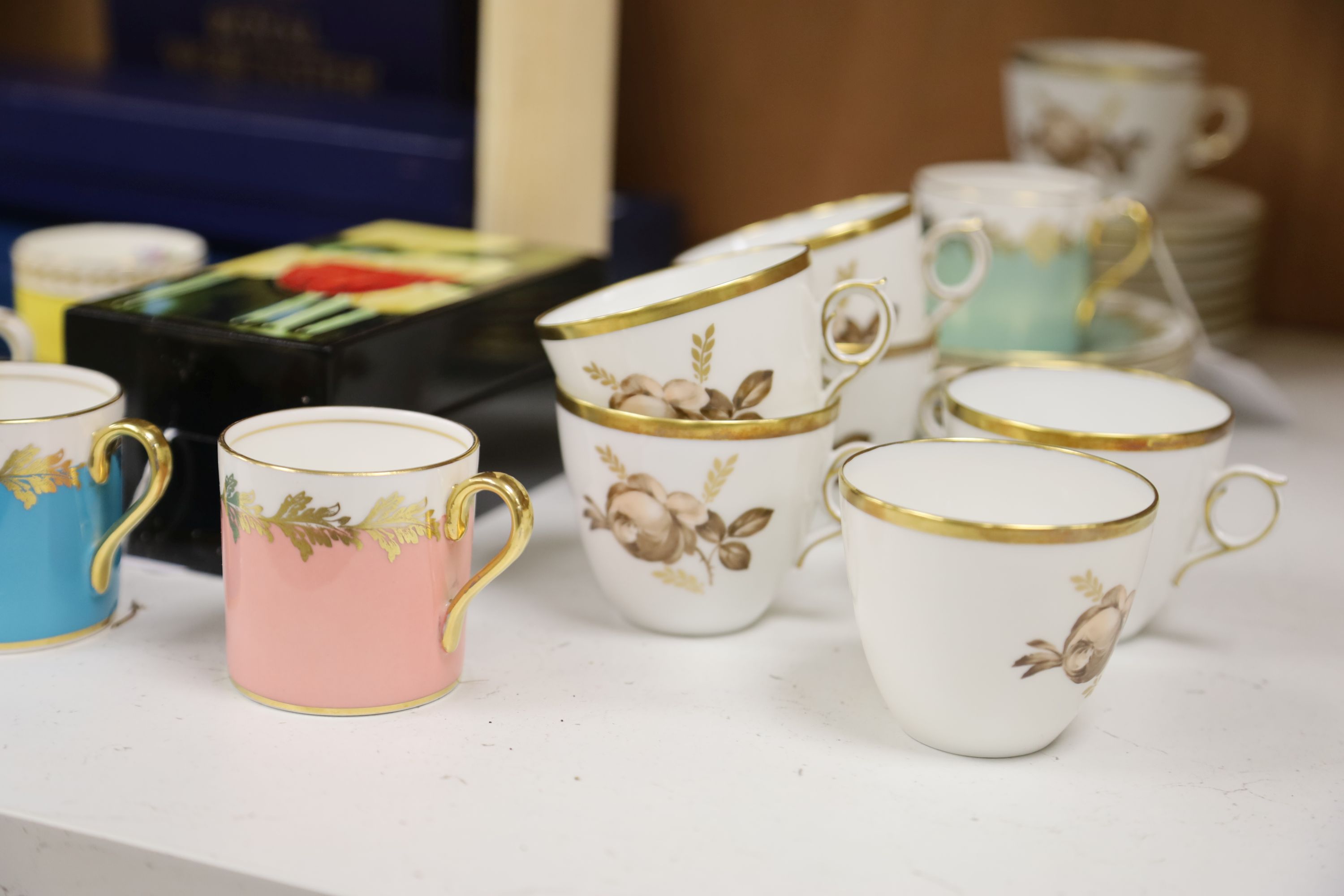 A group of mixed ceramics, including a Wedgwood white-glazed strawberry set,